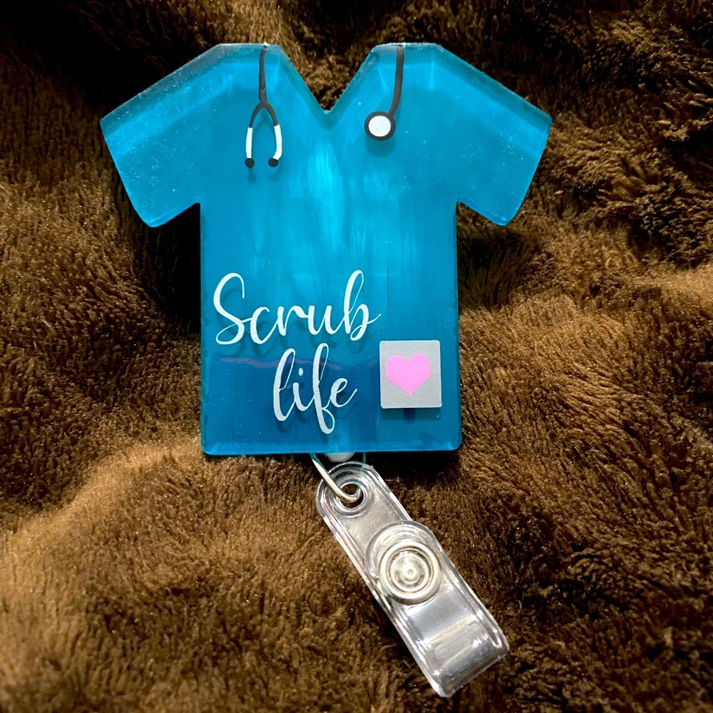 Scrub life badge holder